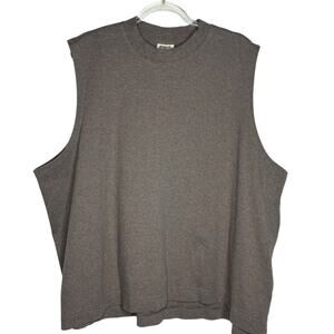 Pact Womens Sz 3XL Organic Airplane Mock Neck Shell Vest Taupe Preppy Vermont